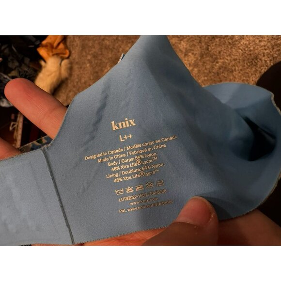 Knix By Knixwear Wireless Bra Floral Blue L++ EUC - Picture 4 of 4